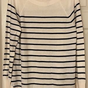 NWT LOFT Black and White Striped Sweater